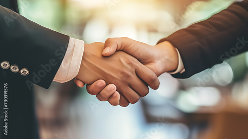 two people shaking hands for a business deal