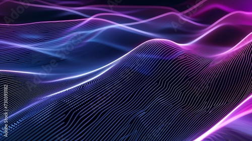 Abstract Background with Glowing Lines