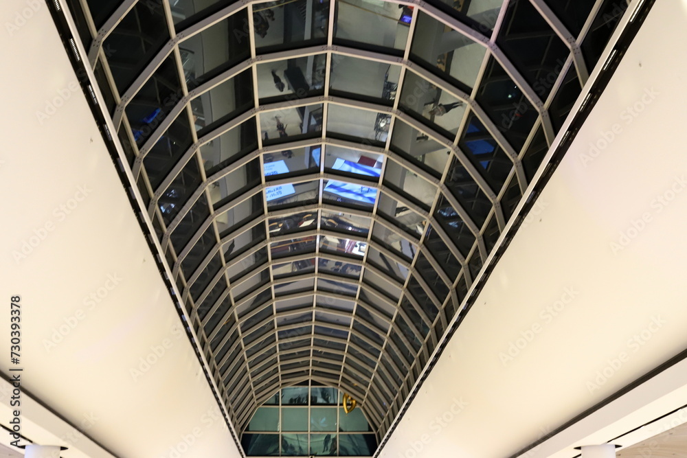 Fototapeta premium Architectural details of the construction of buildings and structures in Israel. Abstract fragment of modern architecture.