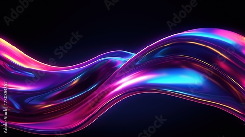 Colorful abstract liquid glass background. wallpaper neon. 