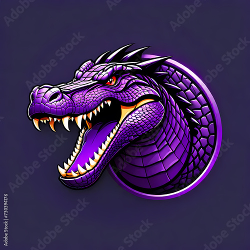 Crocodile alligator strong angry mascot esports logo with modern illustration for gaming and streamer. Suitable for badge, emblem and t shirt printing. Angry crocodile logo for sport and esport. © Jati