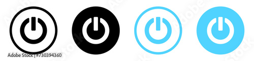 Power icon On Off Buttons, Energy switch sign, Power Switch Icons, Start power button, turn off symbol, shutdown energy icon