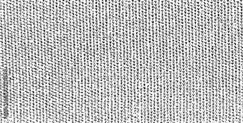 Vector fabric texture. Distressed texture of weaving fabric. Grunge background. Abstract halftone vector illustration. Overlay to create interesting effect and depth. Black isolated on white. EPS10.