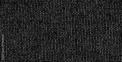 Vector fabric texture. Distressed texture of weaving fabric. Grunge background. Abstract halftone vector illustration. Overlay to create interesting effect and depth. Black isolated on white. EPS10.
