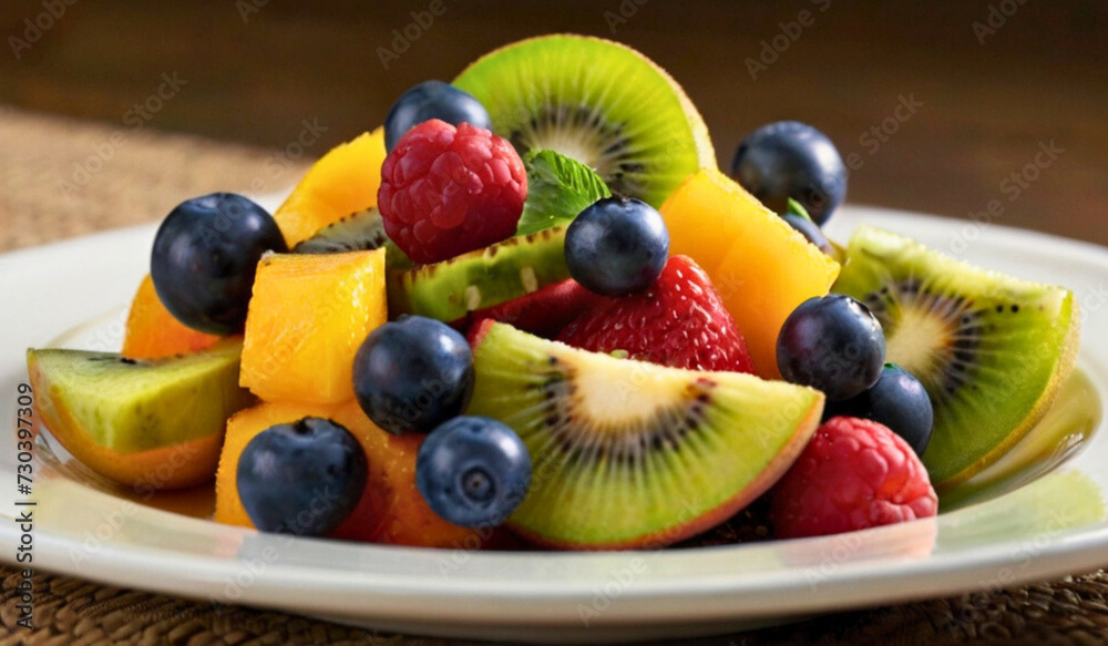 fruit salad on a plate