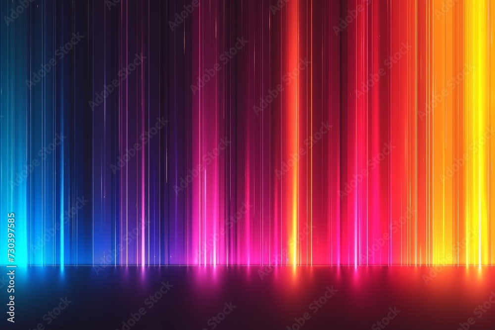 Vibrant strip rainbow colorful neon sign swirls, motley curves color. Neon circle glow stick. Abstract ethereal wallpaper gradient pattern. resilience waves spirals background
