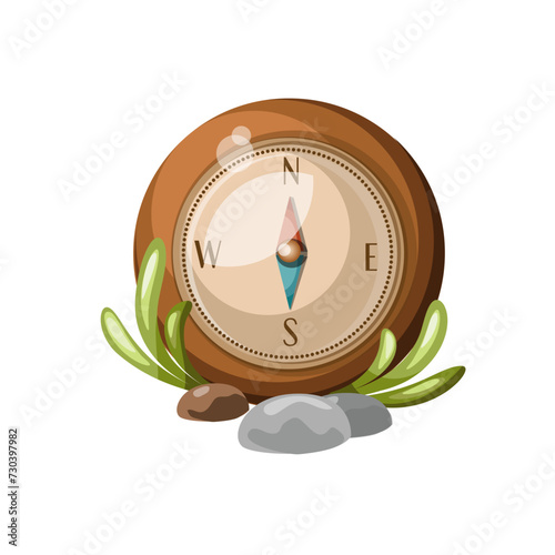 compass with a rose
