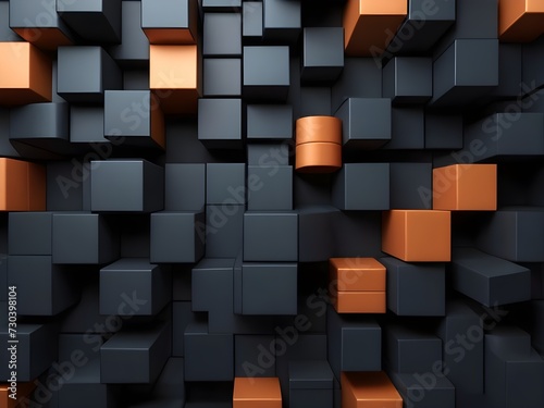 abstract background made of cubes
