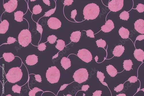 seamless pattern with pink flowers