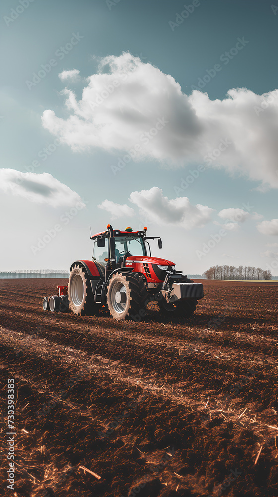 Agricultural worker with a tractor in the field. Agricultural worker with a tractor in the field.