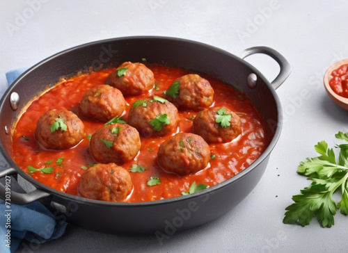 meatballs in tomato sauce in a pot