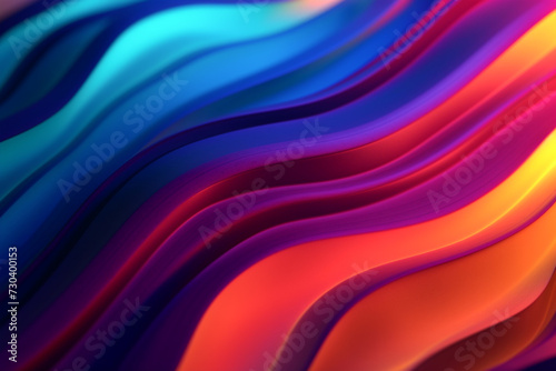 Modern digital abstract 3D background  neon wallpaper. Futuristic abstract  waves  wavy  three-dimensional and iridescent