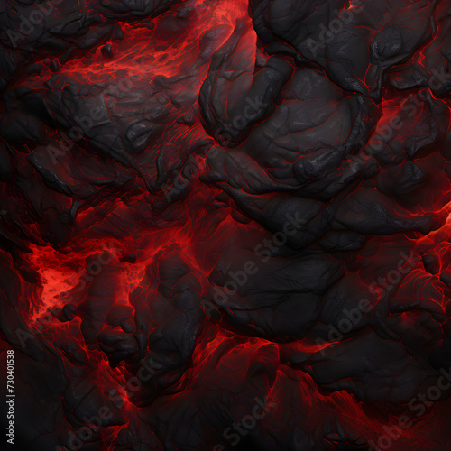 Create a seamless lava texture background that resembles the fiery flow of molten magma. Perfect for adding a touch of intensity Generative AI,