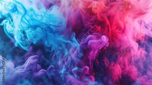 Abstract Colorful Smoke 8K Realistic Lighting