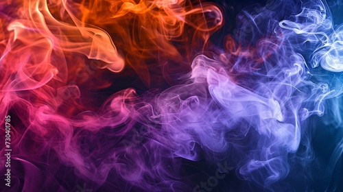 Abstract Colorful Smoke 8K Realistic Lighting