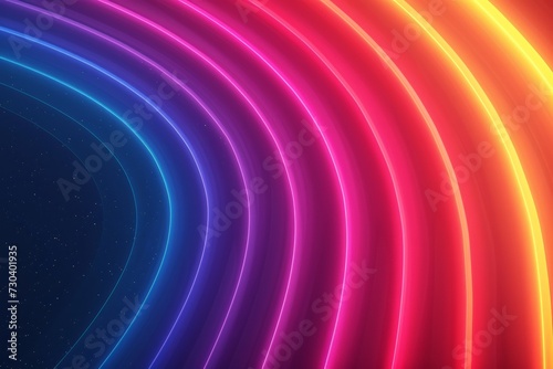 Vibrant strip rainbow colorful retro swirls, motley curves motion. Neon circle lgbtq+. Abstract rainbow spectrum wallpaper gradient pattern. reflectance waves spirals background