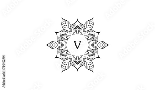 Luxury Flower Star Alphabetical Logo