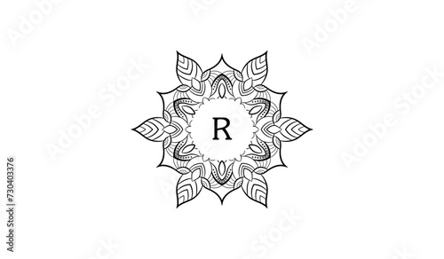 Luxury Flower Star Alphabetical Logo