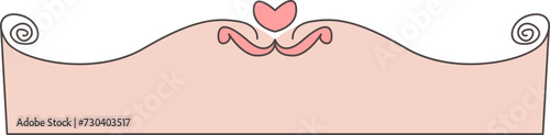 Banner ornamentado com coração ornamentado no topo