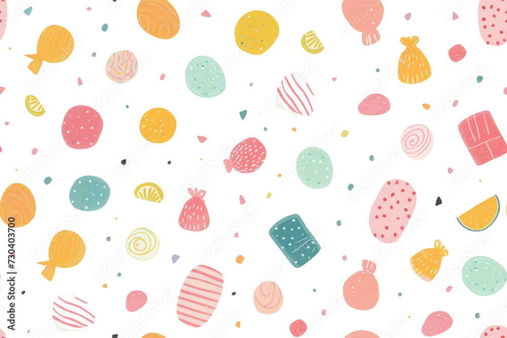 Seamless Pastel Candy Pattern