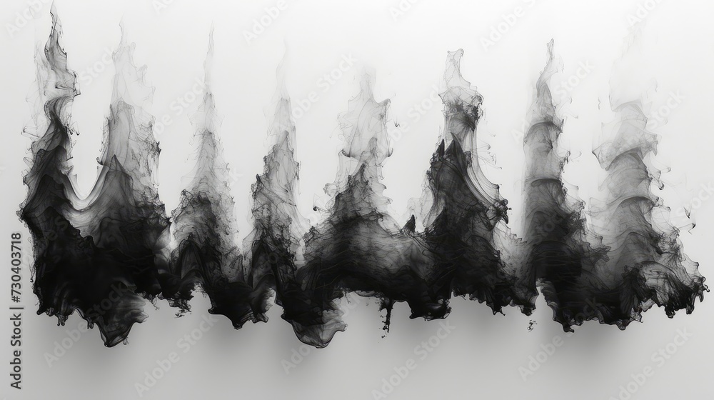 Various Set Charcoal Lines Over, Background HD, Illustrations