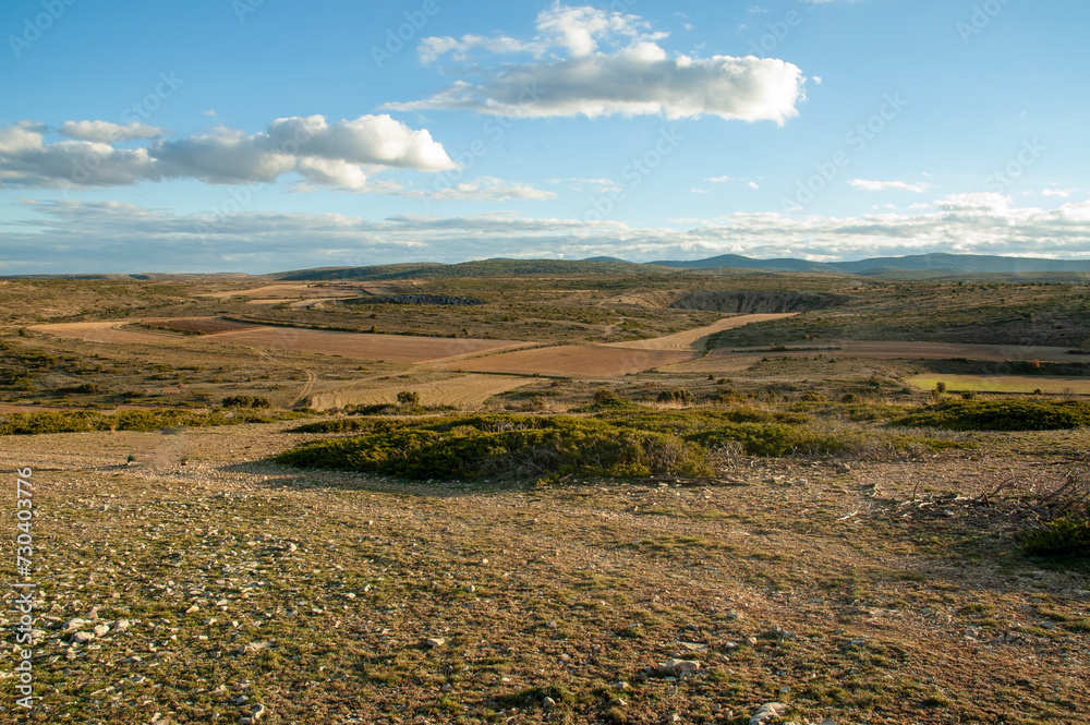 Typical landscape in the plains Teruel , Spain Typical landscape in the plains Teruel , Spain