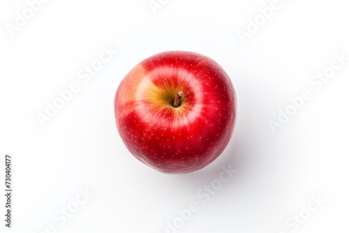 Fresh apple isolated on white background, top view 