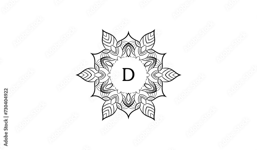 Luxury Flower Star Alphabetical Logo Luxury Flower Star Alphabetical Logo