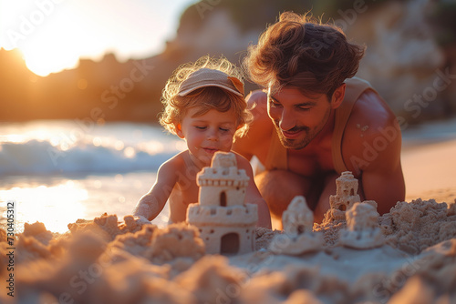 Familienauszeit am Strand: Urlaub für die Seele und Fernweh gestillt – Erleben Sie Entspannung und Abenteuer für die ganze Familie! (ID: 730405312)