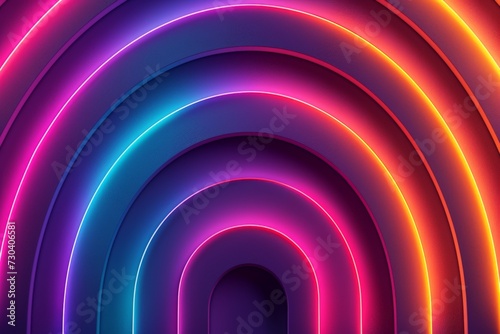 Vibrant strip rainbow colorful Spectrum swirls, motley curves LGBTQ+. Neon circle Pattern. Abstract Polychromatic wallpaper gradient pattern. LGBTQ representation waves spirals background