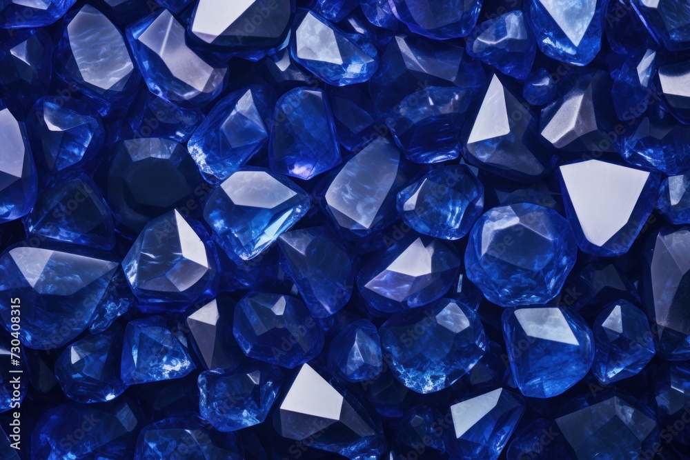 Sapphire wall with shadows on it