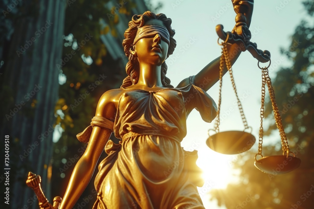 Statue of Lady Justice Holding a Scale of Justice Statue of Lady Justice Holding a Scale of Justice