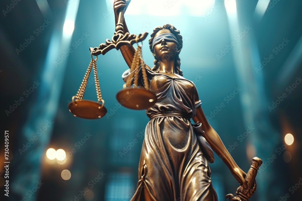 Statue of Lady Justice Holding a Scale of Justice Statue of Lady Justice Holding a Scale of Justice