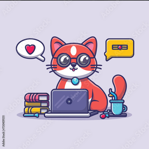 2d vector illustration colorful animal business , TRAINING and study work hard successes