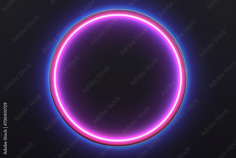 Slate round neon shining circle isolated
