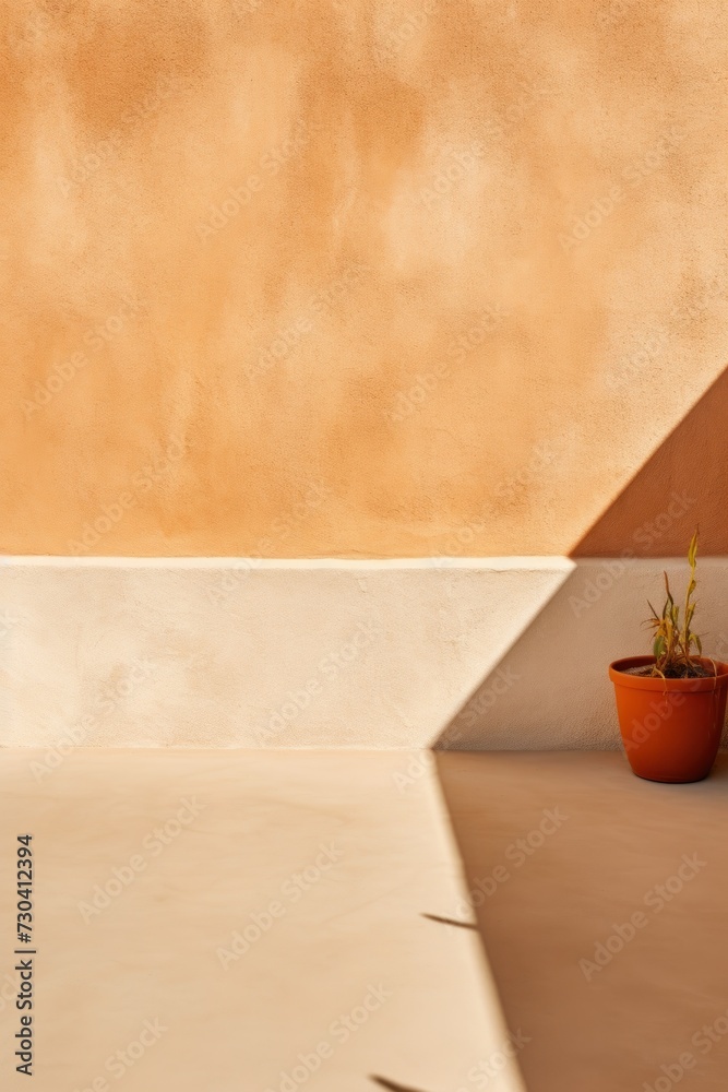 Tan wall with shadows on it