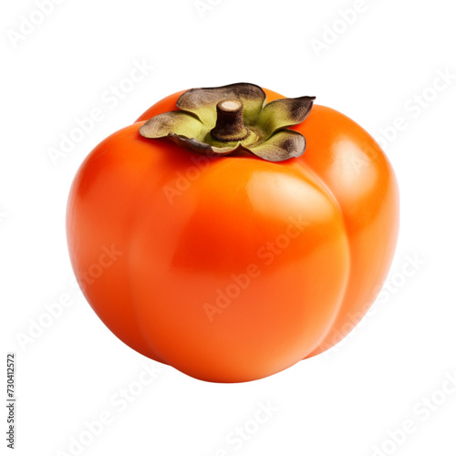 persimmon isolated on a white background with clipping path. 