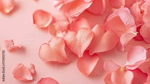 A close-up of magenta rose petals, a key ingredient in pink cuisine, beautifully arranged on a surface.