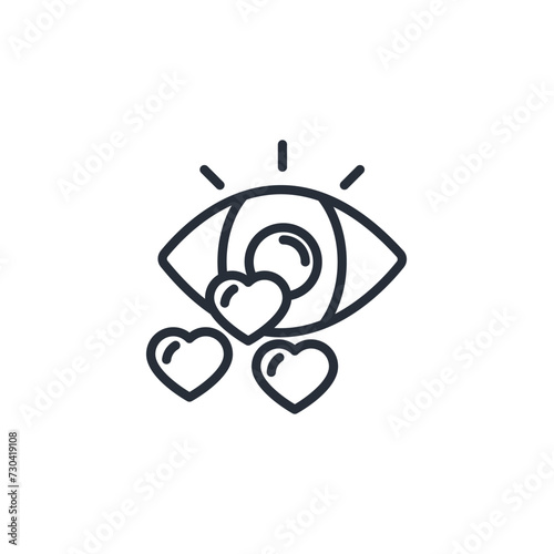 adore icon. vector.Editable stroke.linear style sign for use web design,logo.Symbol illustration.