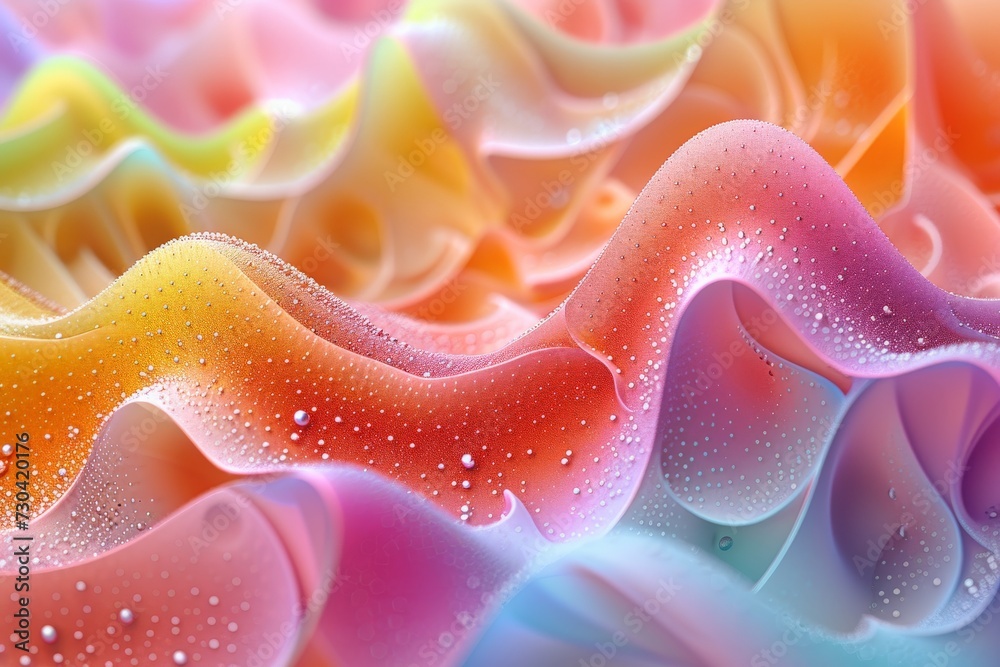 Vibrant strip rainbow colorful Pattern swirls, motley curves Reflection. Neon circle Hues. Abstract Glowing wallpaper gradient pattern. Modern waves spirals background