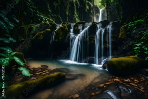 waterfall in the forest © younas