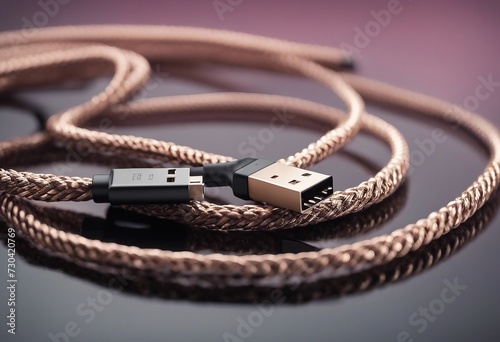 Braided USB-C Cable Rolled