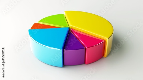 colorful 3d pie chart graph