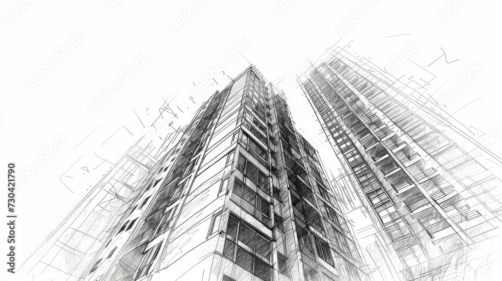 An artistic sketch of a city building, capturing the essence of architectural design through detailed lines and creative perspective An artistic sketch of a city building, capturing the essence of architectural design through detailed lines and creative perspective
