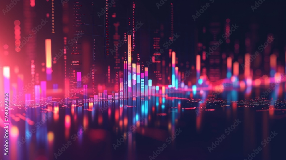 A business candlestick graph chart showcasing the bullish points in stock market investment trading, highlighting optimism in financial growth A business candlestick graph chart showcasing the bullish points in stock market investment trading, highlighting optimism in financial growth