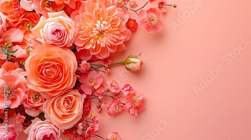 A lovely arrangement of creative arts with pink and white flowers, including roses © Odesza