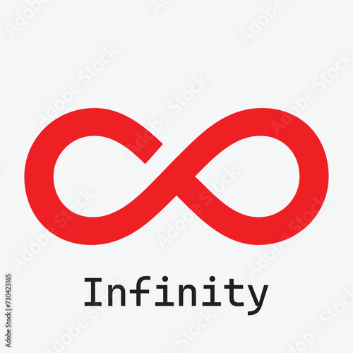 Infinity symbol icon. Representing the concept of infinite, limitless and endless things. Vector illustration. Eps file 168.