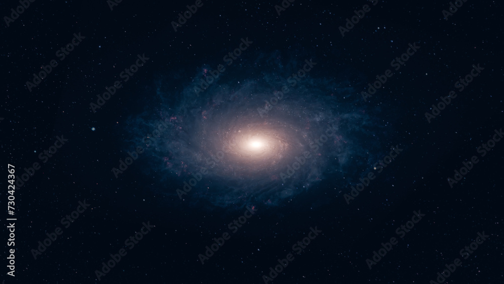Galaxy in Space. 3d Rendering.