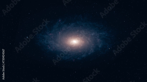 Galaxy in Space. 3d Rendering.