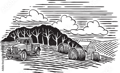 FarmTruckAndHayFieldIcon